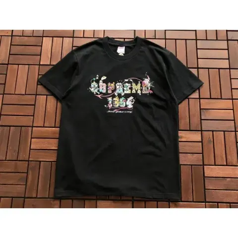 Supreme X Ducati T-Shirt option B382 24 VARSITY TEE Black