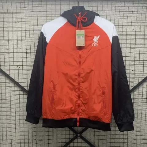 Vintage Jersey Hoodie Zip option Liverpool One-sided Embroidered Hooded W