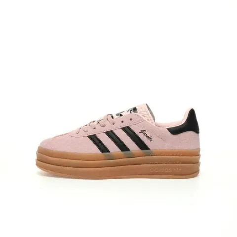 Adidas Originals Gazelle Bold option Rouge powder black raw rubber bottom IE0