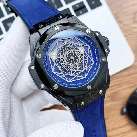 Hublot Big Bang Sang Bleu option Black  Blue Plate  Blue Belt