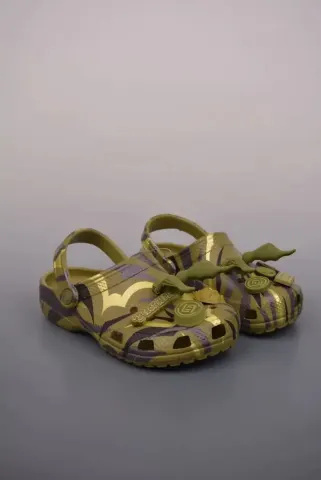 CLOT x Crocs Shoes option Military green