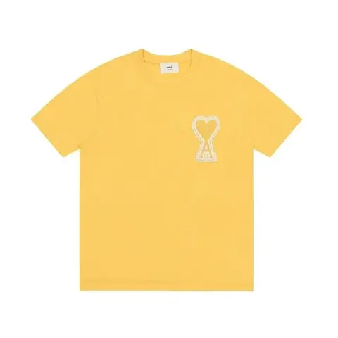 Ami Paris T-Shirts With Big Logo option Egg yellow