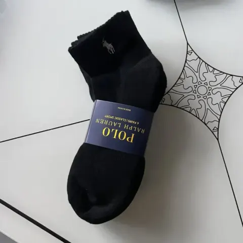 Ralph Lauren Socks All-White option Black tube