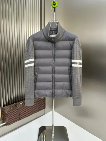 Moncler Jacket With Knitted Sleeves option grey