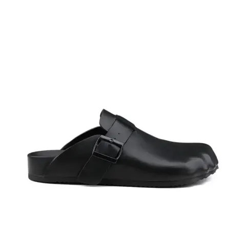 Classic Birkenstocks Shoes option BALENCIAGA Borken Black Smooth Leather