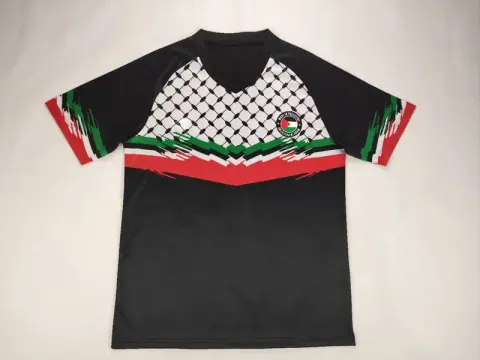 Palestine Jersey option 2425 Palestinian Flower Black