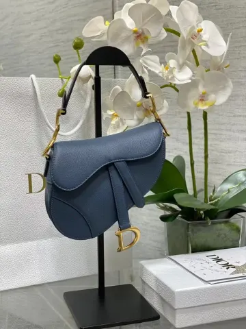 Dior Saddle Bag option Blue 17 × 5 × 15cm