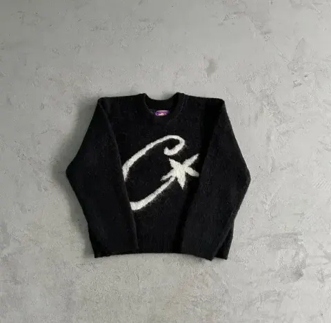 Cortiez Camo Sweater option Black
