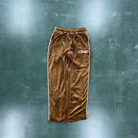 Corteiz Tracksuit Top option Brown velvet trousers