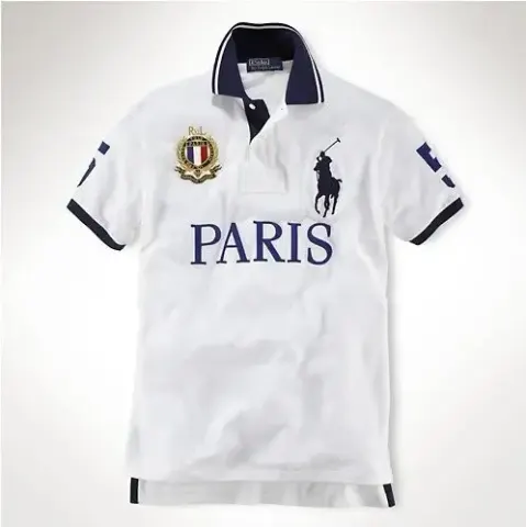 Polo Shirts (15+ Styles) option Paris White