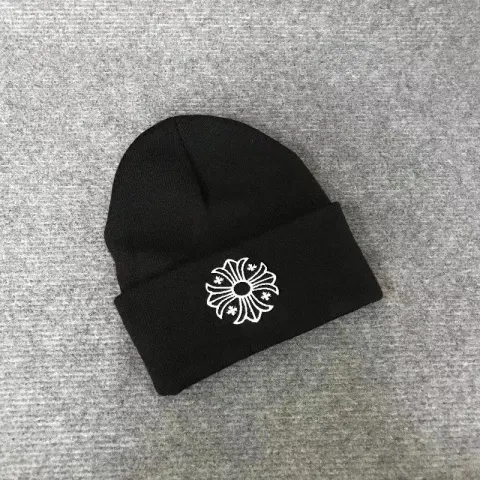 Chrome Hearts Beanie option Black Cross Flower