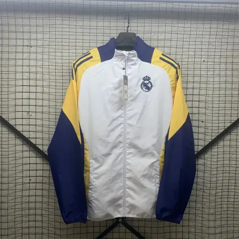 Vintage Jersey Hoodie Zip option New Real Madrid embroidered single-sided