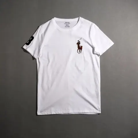 Polo Sport Round Neck T-Shirt option Color horse white