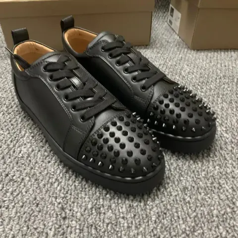 Christian Louboutin Shoes option Black leather black nails