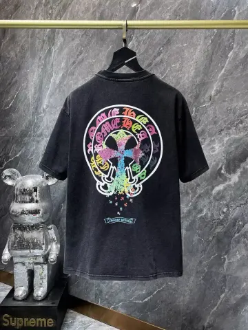 Chrome Hearts Leather Tee's (30+ Styles) option 8772 wash water black