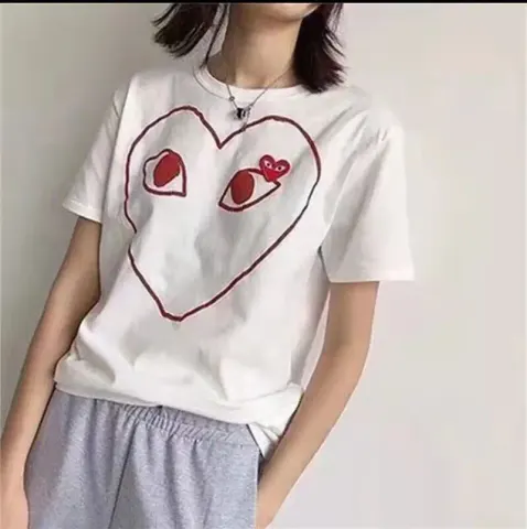 CDG T-Shirts option white red empty