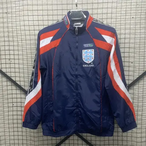 Vintage Jersey Hoodie Zip option England Vintage Windbreaker Single-sided