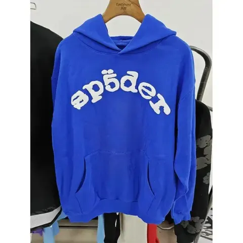 Sp5der Pink Hoodie option new blue