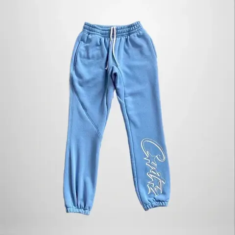 Corteiz Alcatraz Basic Black Pants option Light blue