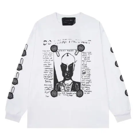 ERD Hoodies option ER020 white long sleeve T