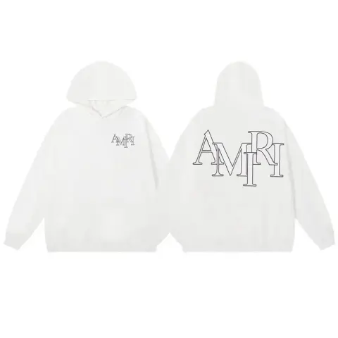 Amiri Paint Splatter Hoodie option 877 white