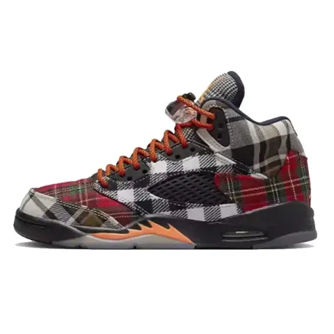Jordan 5 AMM option AJ5 black white red plaid