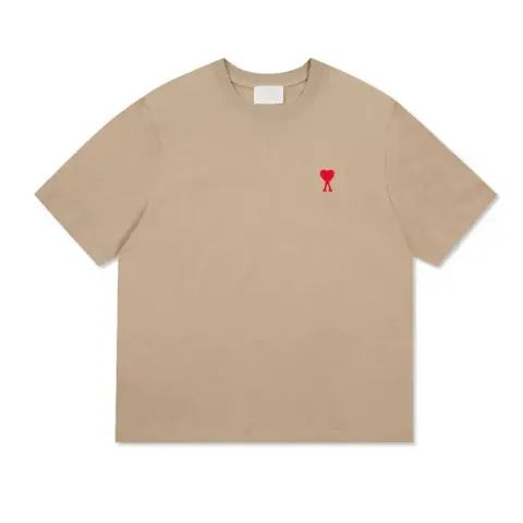 Ami Paris T-Shirts with Small Logo option Little Love-khaki