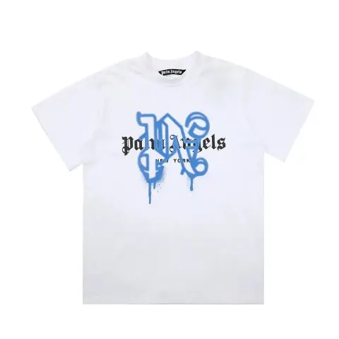 Palm Angels Monogram NY Spray Tee option 2273 black blue