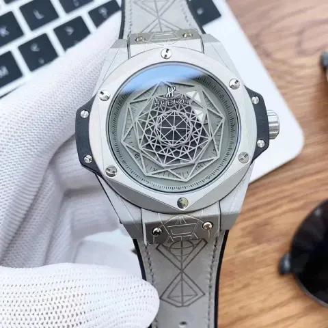 Hublot Big Bang Sang Bleu option Titanium Grey  Grey Plate  Grey Belt