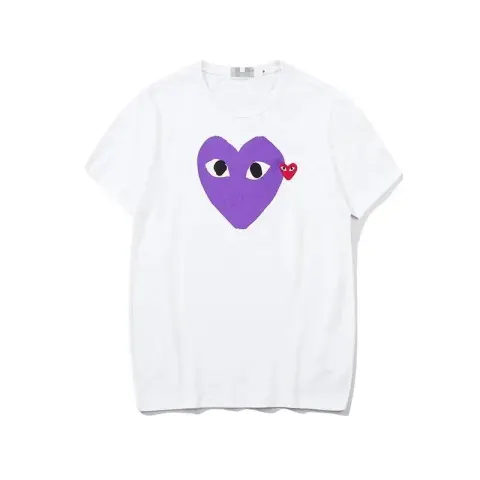 CDG Double Heart Tee option 2303 purple