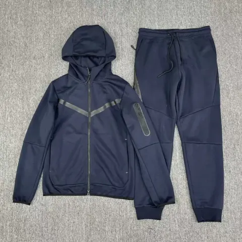Nike Tech Fleece Black Hoodie option navy blue suit