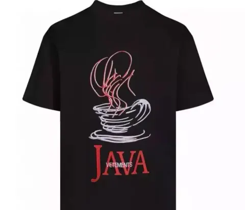Vetements Java White T-Shirt option 2