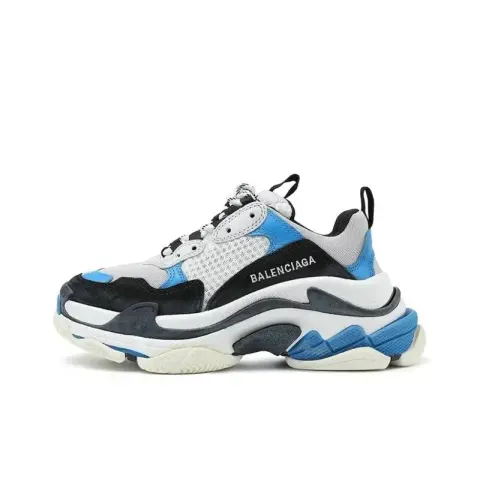 Balenciaga 3S White Shoes option black blue