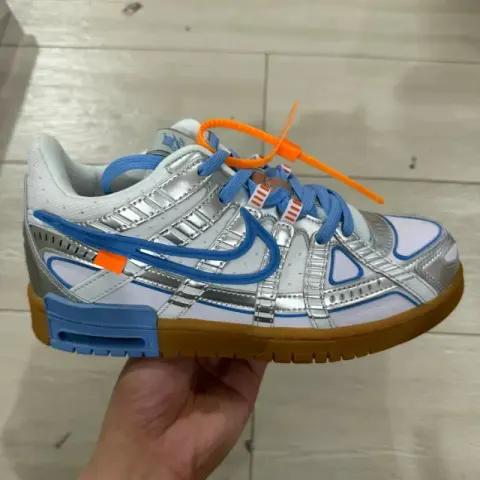 Rubber Dunk x Off-White Orange Shoes option European Liquid Silver