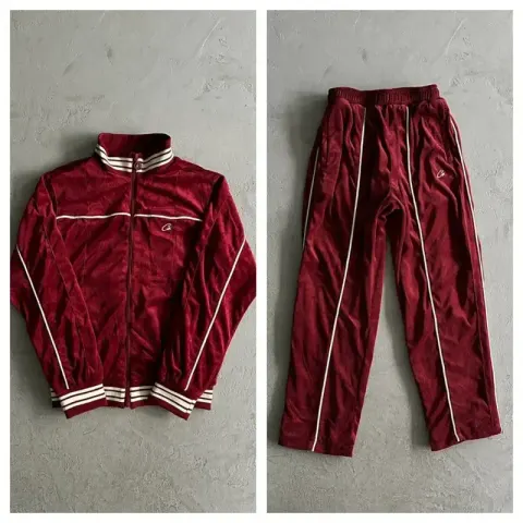 Corteiz Tracksuit Top option Red velvet suit