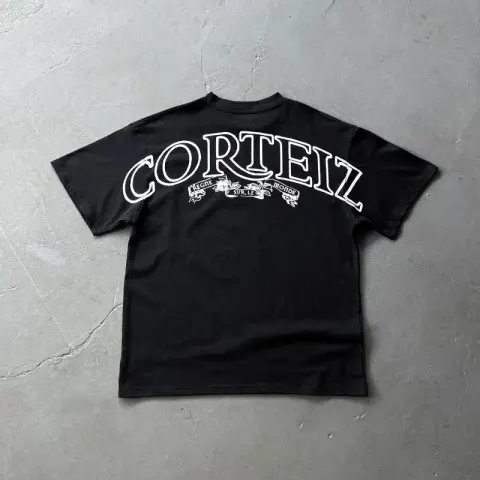 Corteiz Tee option White print black/high quality 300g