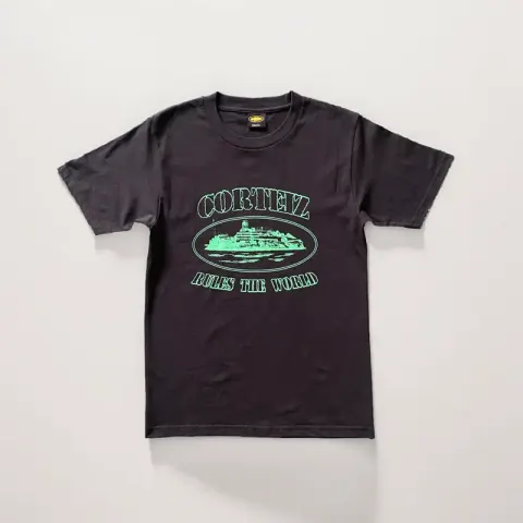 Corteiz Tee option Rules World Black