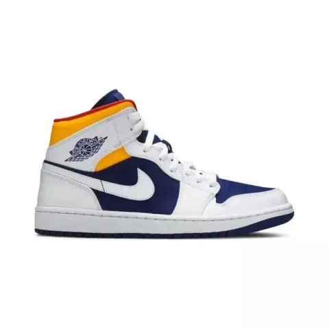 Jordan 1 Mid Shoes option Royal Blue Laser Orange
