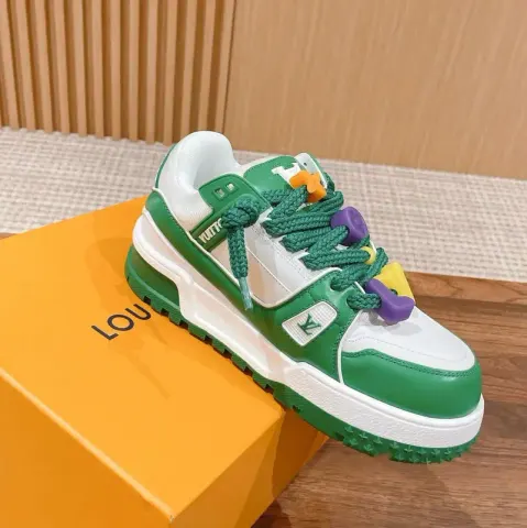 LV Trainers Maxi option Green and white