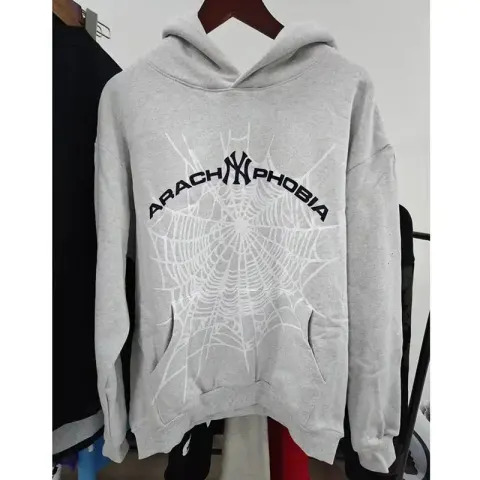 Sp5der Pink Hoodie option Grey NY