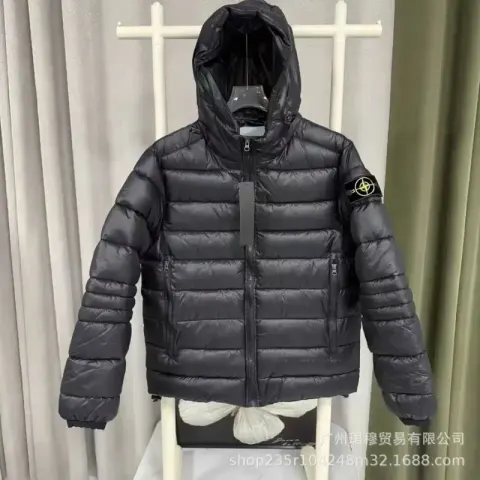 Stone Island Junior Logo-Patch Padded Jacket option Black