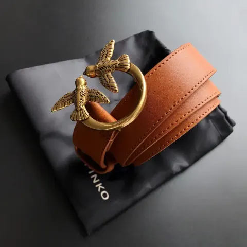 Pinko Bag option Bird belt brown