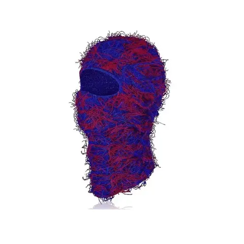 Yeat Mask option sapphire blue bottom sapphire blue red purple whiskers