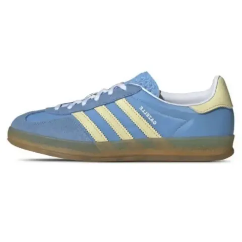 Adidas Originals Gazelle Indoor option Sky blue light yellow raw rubber bottom