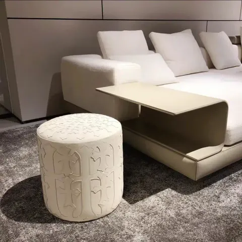 Chrome Hearts Sofa Pillow option White Stool