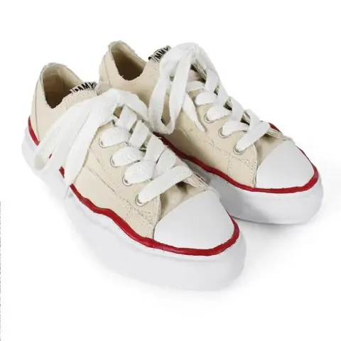 Mihara Trainers option Canvas Beige Red Edge Low Side (Quan Zhi