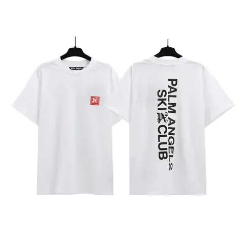 Palm Angels Monogram NY Spray Tee option 2272 white red