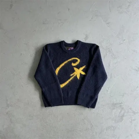 Corteiz Knit Sweater option Large C Navy Blue Sweater