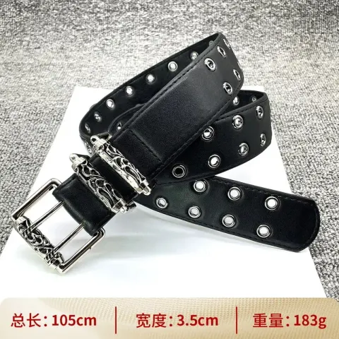 Chrome Hearts Belt option Roller double needle buckle 105cm cross belt