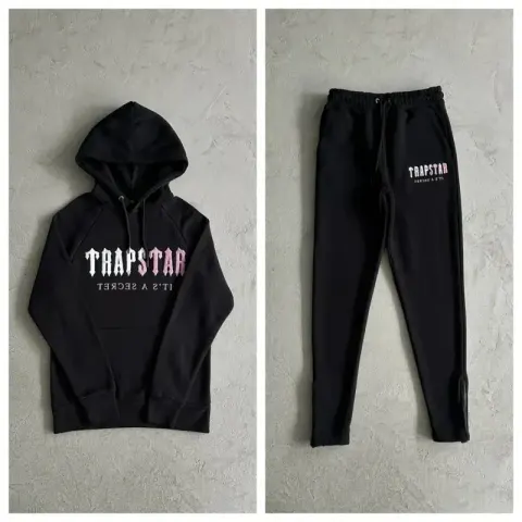 Trapstar Hoodie Set option Pink White Label